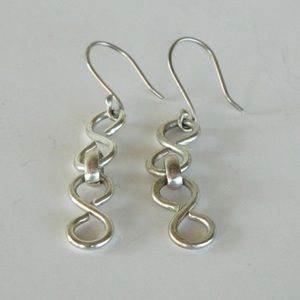 925 Solid Sterling Silver Dangle Earrings